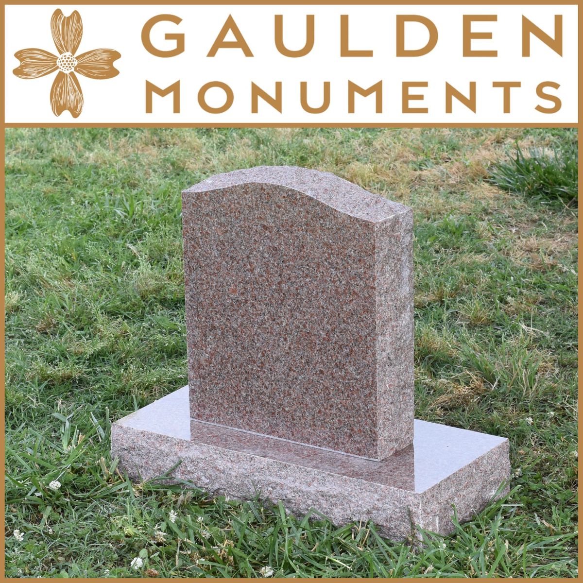 Infant Upright Headstone Memorial Imperial Pink Granite